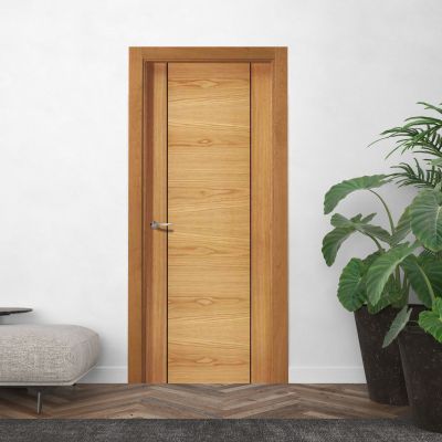 puerta aglomerado chapa natural