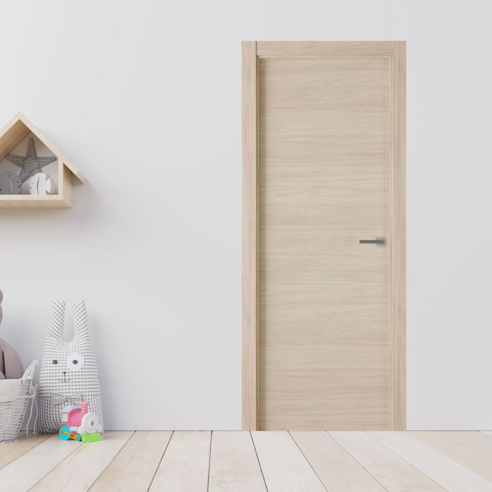 puerta laminada roble habitacion
