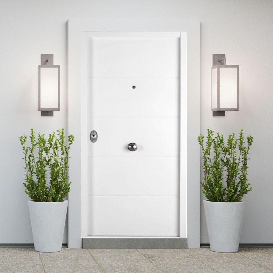 Puerta acorazada Serie V lucerna blanca